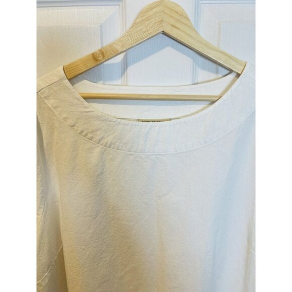 Appleseed’s Captiva Side Button Top Petite XL White Elbow Sleeves Bateau Neck - Picture 6 of 9